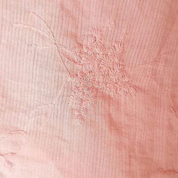 RO&DE Floral Embroidered Top Bow Tie Pink Womens Size XS Feminine Coquette Girly - Picture 5 of 9